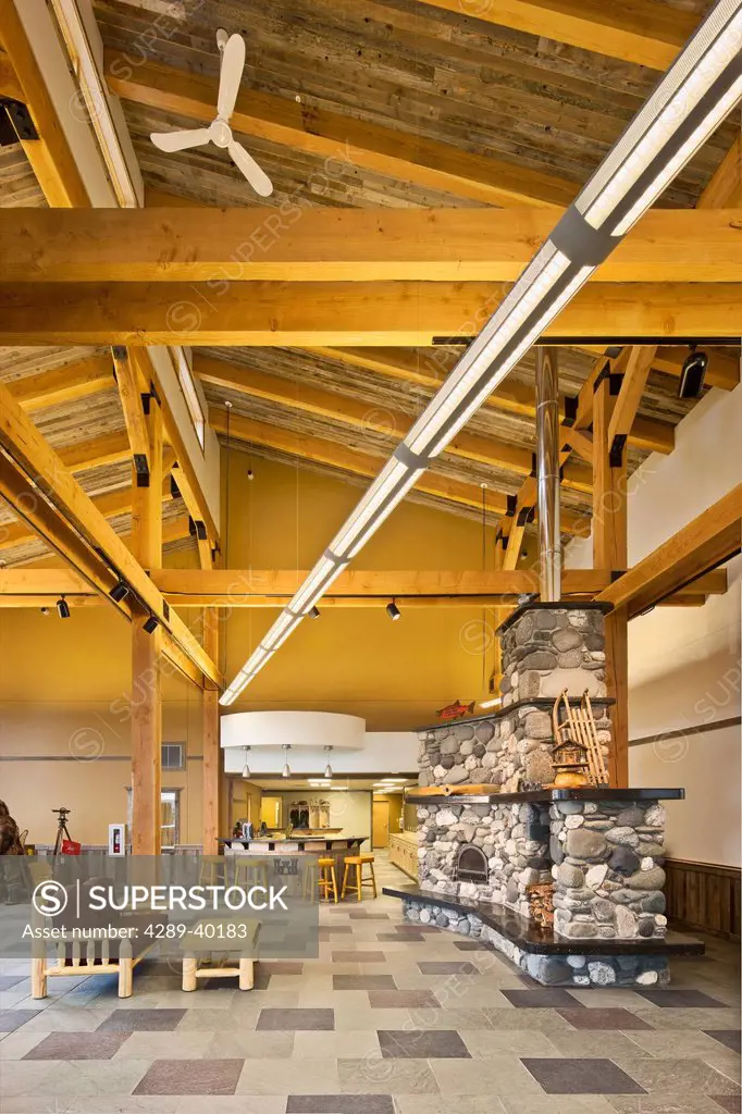 Interior photograph of the Chena River Lakes District Flood Control Project Visitor Center. It is the Northernmost flood control project operated by t...