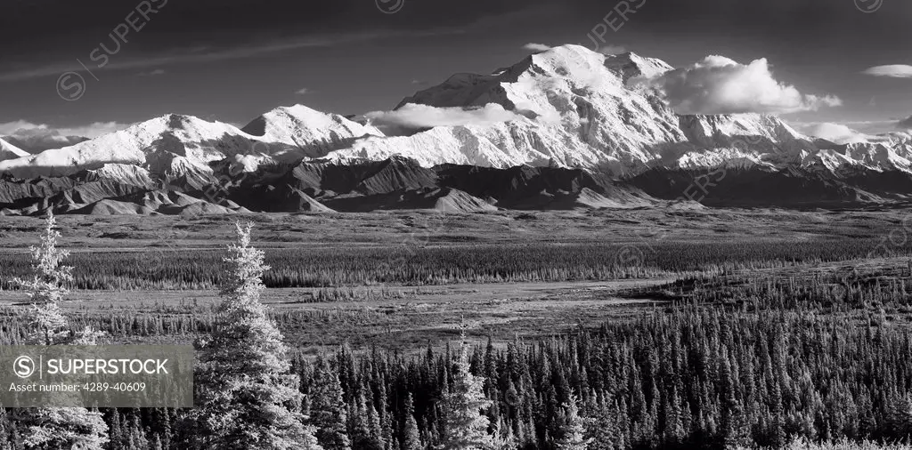 Infrared Panorama Of Denali And The Alaska Range Taken From Near The Wonder Lake Campground, Denali National Park