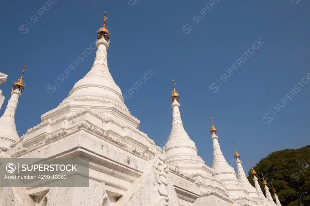 Stupas at Sandamuni Pagoda, Mandalay, Myanmar, (Burma)