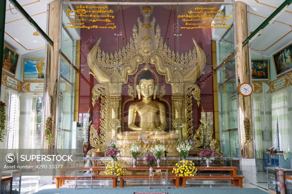 Buddha statue at the Sakyadhita Thilashin Nunnery School, Sagaing, near Mandalay, Myanmar, (Burma)