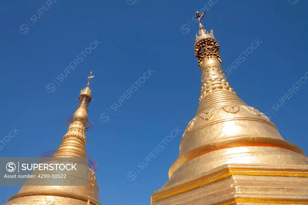 Low angle view of the Botataung Pagoda, Yangon, Myanmar