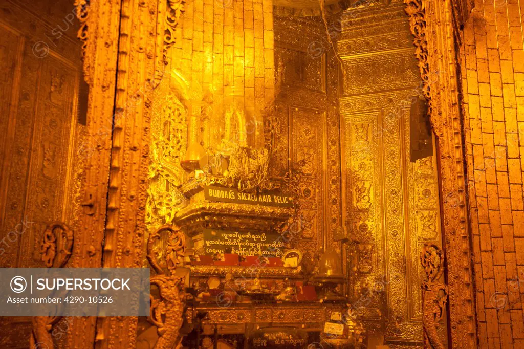 Buddha's Sacred Hair Relic, Botataung Pagoda, Yangon, Myanmar