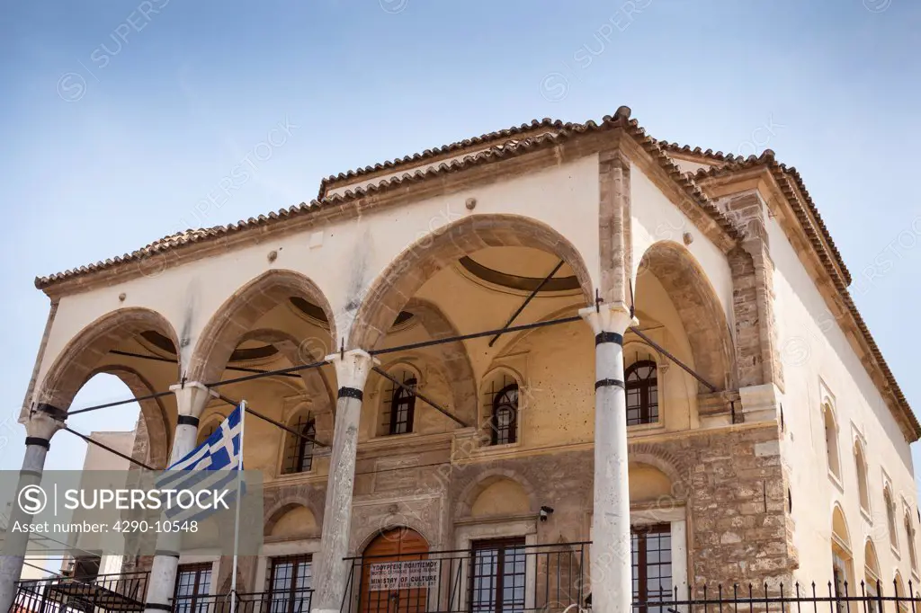 Facade of the Museum of Greek Folk Art, Monastiraki Square, Athens, Greece