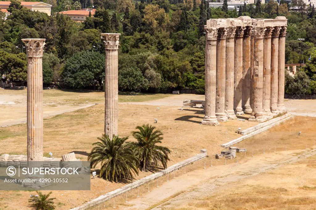 Ruins of Temple of Olympian Zeus, Athens, Greece