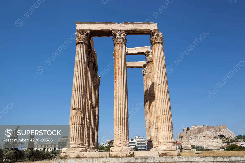 Ruins of Temple of Olympian Zeus, Athens, Greece