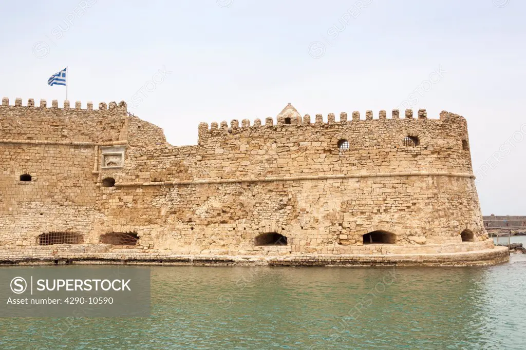 Koules Fort in the Venetian Harbor, Heraklion, Crete, Greece