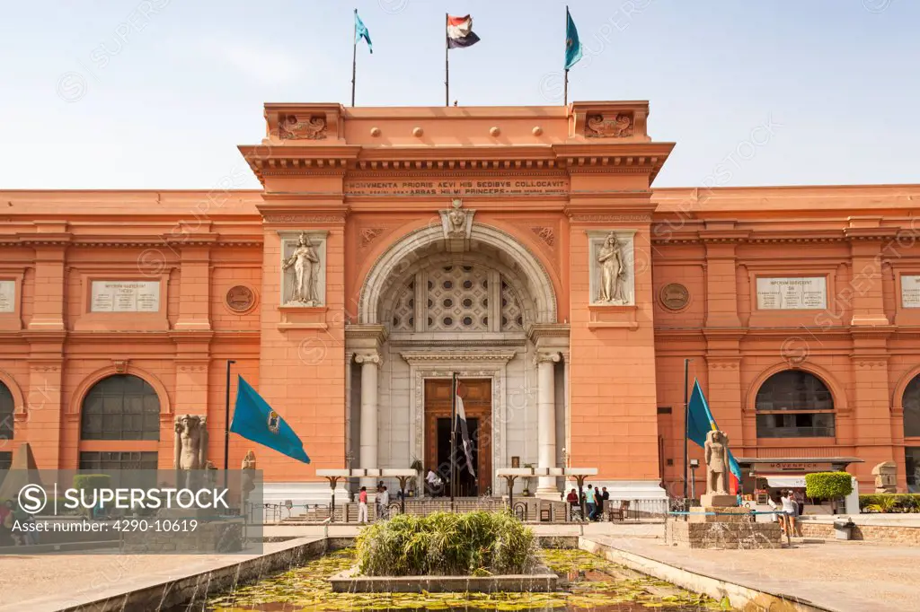 Facade of a museum, Egyptian Museum of Antiquities, Cairo, Egypt