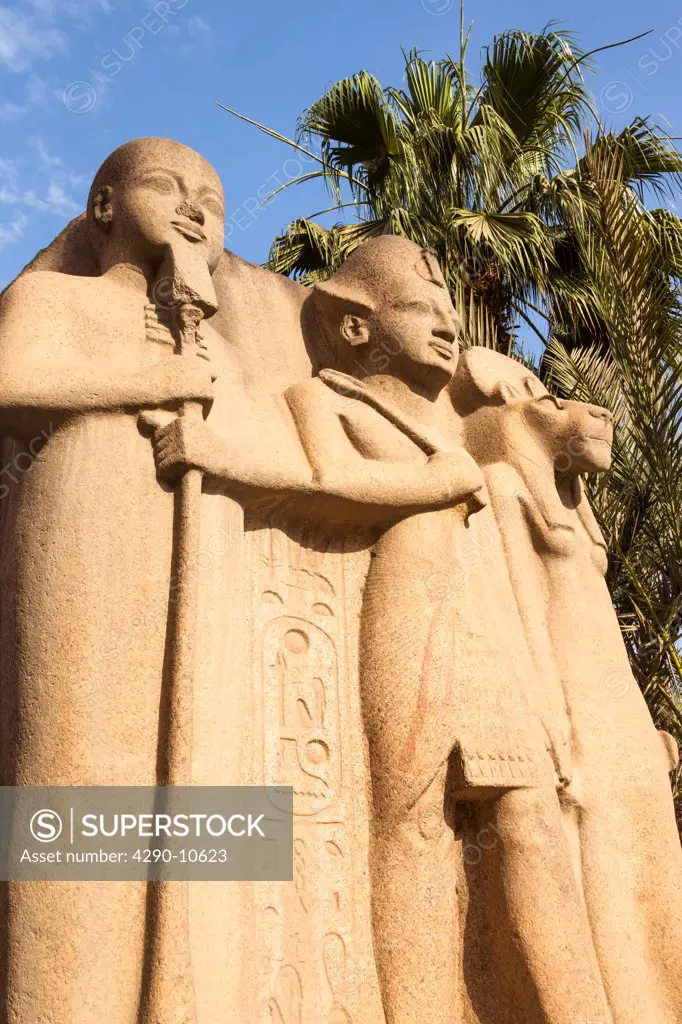 Statues outside a museum, Egyptian Museum of Antiquities, Cairo, Egypt