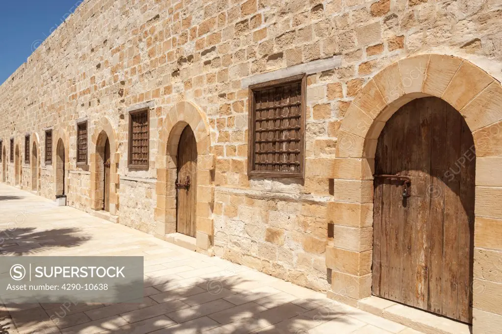 Buildings used as store rooms at Qaitbay Castle, Alexandria, Egypt