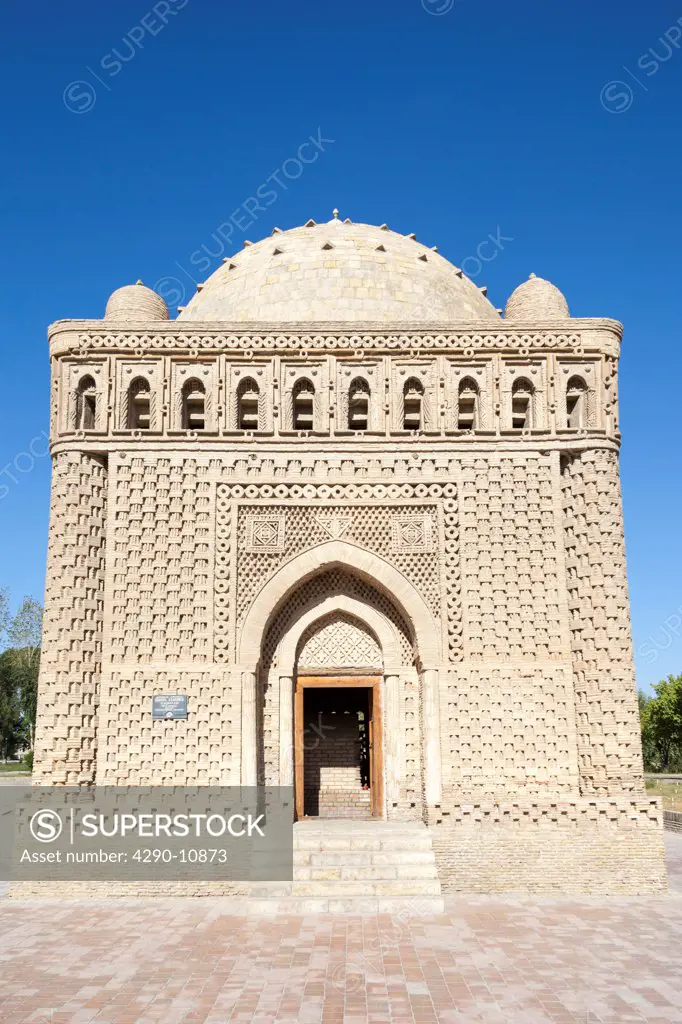 Ismail Samani Mausoleum, also known as Ismoil Samoniy Maqbarasi and Mausoleum of the Samanids, Bukhara, Uzbekistan