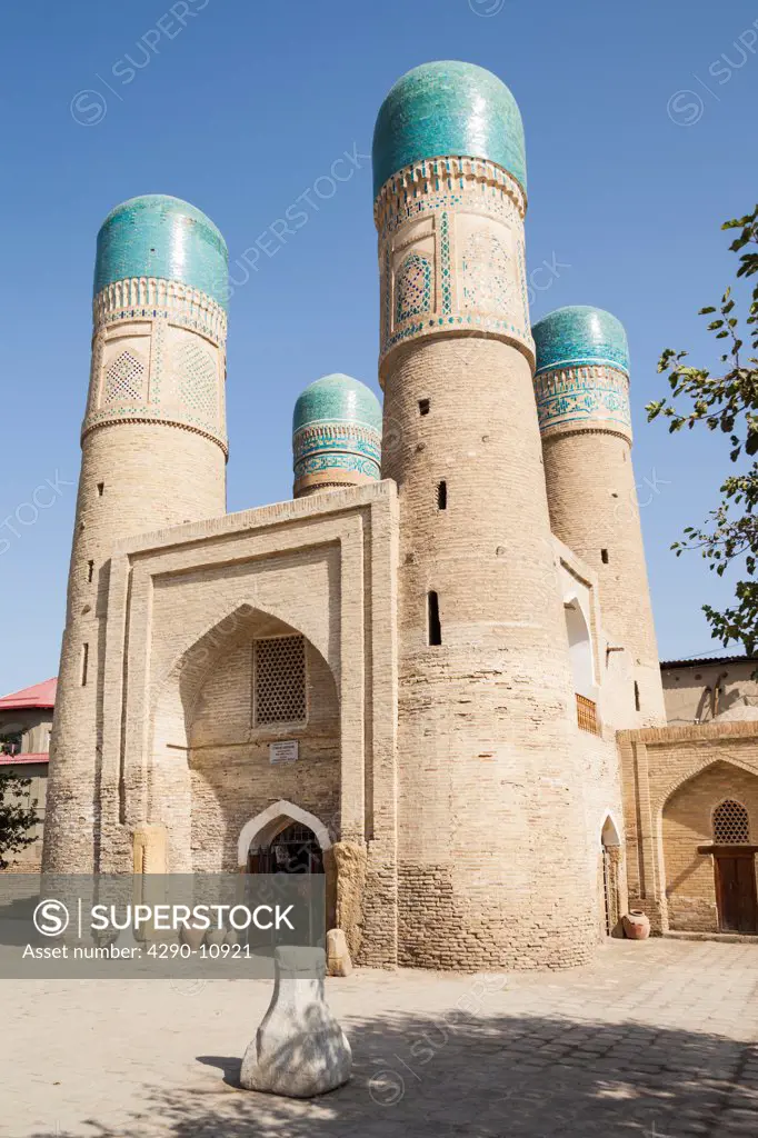 Chor Minor Madrasah, also known as Chor Minar Madrasah, Bukhara, Uzbekistan