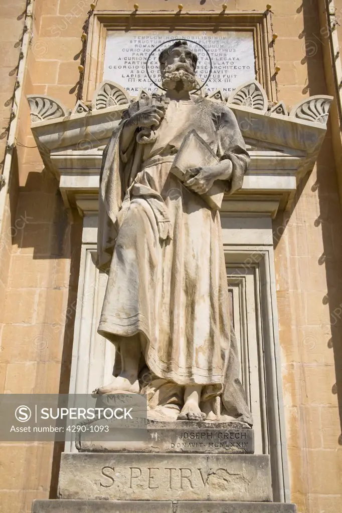 St Peter Statue, Church of the Assumption of the Blessed Virgin Mary, also known as Church of Saint Mary, Mosta, Malta
