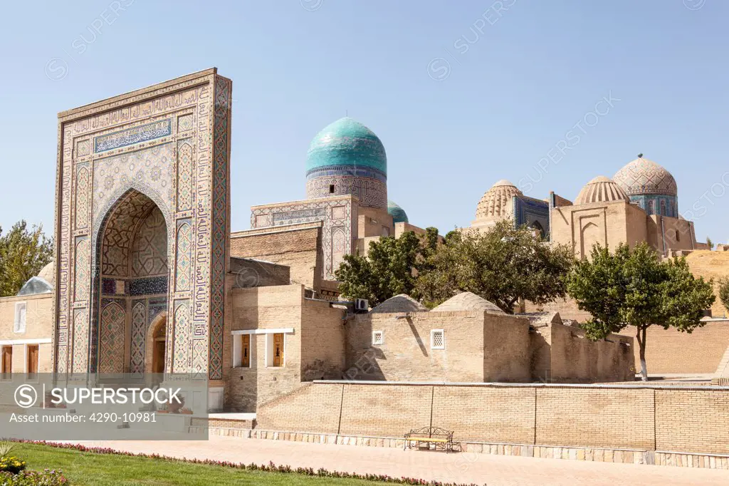 Entrance to Shah-i-Zinda, also known as Shah I Zinda and Shah-i Zinda, Samarkand, Uzbekistan