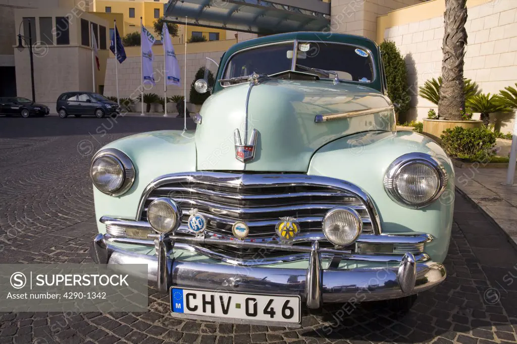 Chevrolet Fleetmaster car parked by the roadside, Portomaso, Saint Julians, Malta