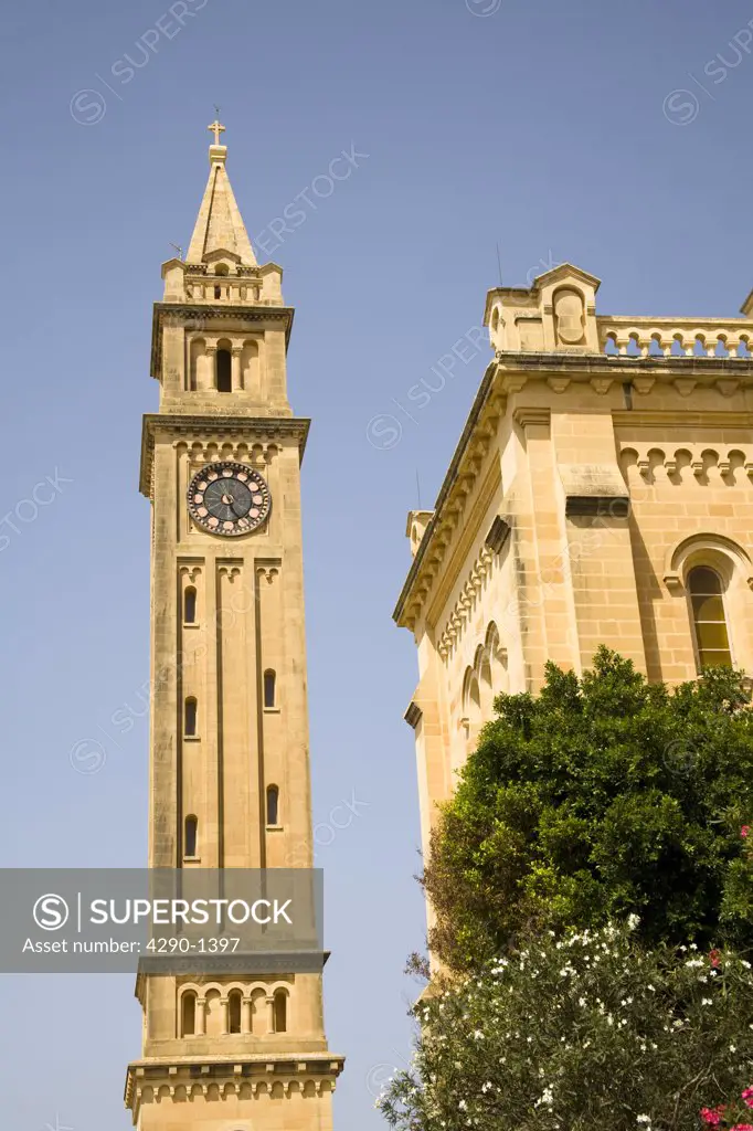 Bell tower of Ta Pinu Basilica, Gharb, Gozo, Malta