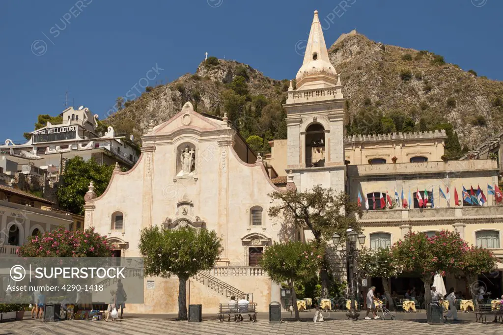 San Giuseppe Church, Piazza IX Aprile, Taormina, Sicily, Italy