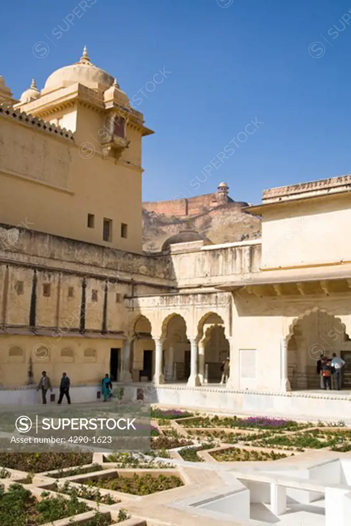 Sukh Mahal, in Amber Palace, also known as Amber Fort, Amber, near Jaipur, Rajasthan, India