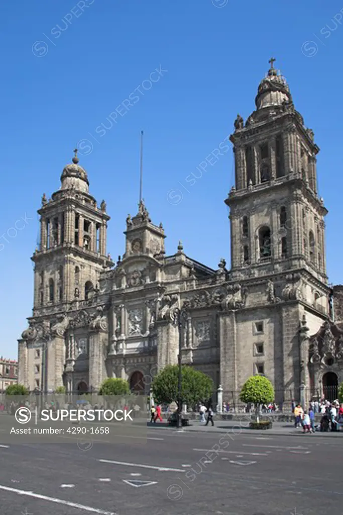 Catedral Metropolitana, Metropolitan Cathedral, Zocalo, Plaza de la Constitucion, Mexico City, Mexico