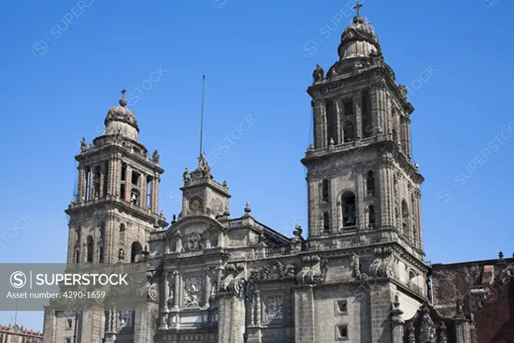 Catedral Metropolitana, Metropolitan Cathedral, Zocalo, Plaza de la Constitucion, Mexico City, Mexico