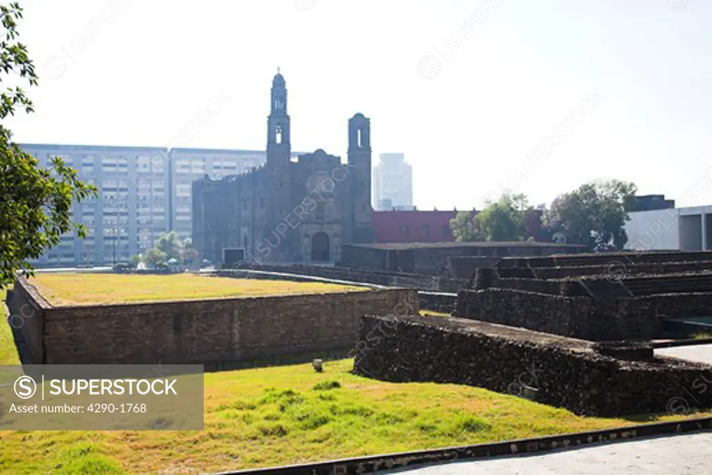Plaza de las Tres Culturas, Square of the Three Cultures, site of ancient city of Tlatelolco, Mexico City, Mexico