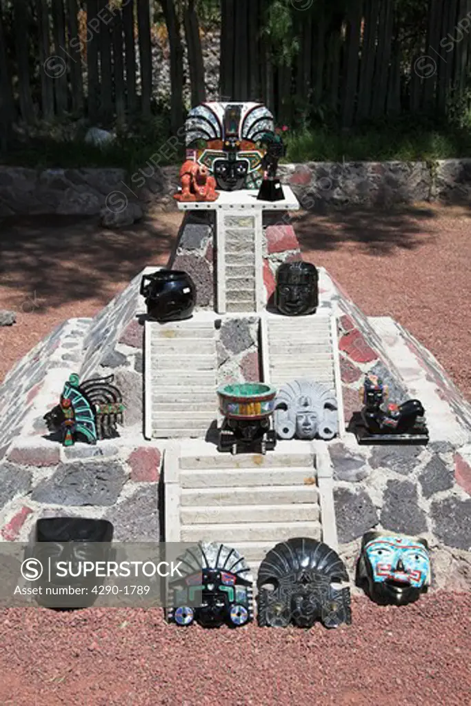 Ornamental gifts made from minerals and shell, on a pyramid, Teotihuacan Archaeological Site, Mexico City, Mexico