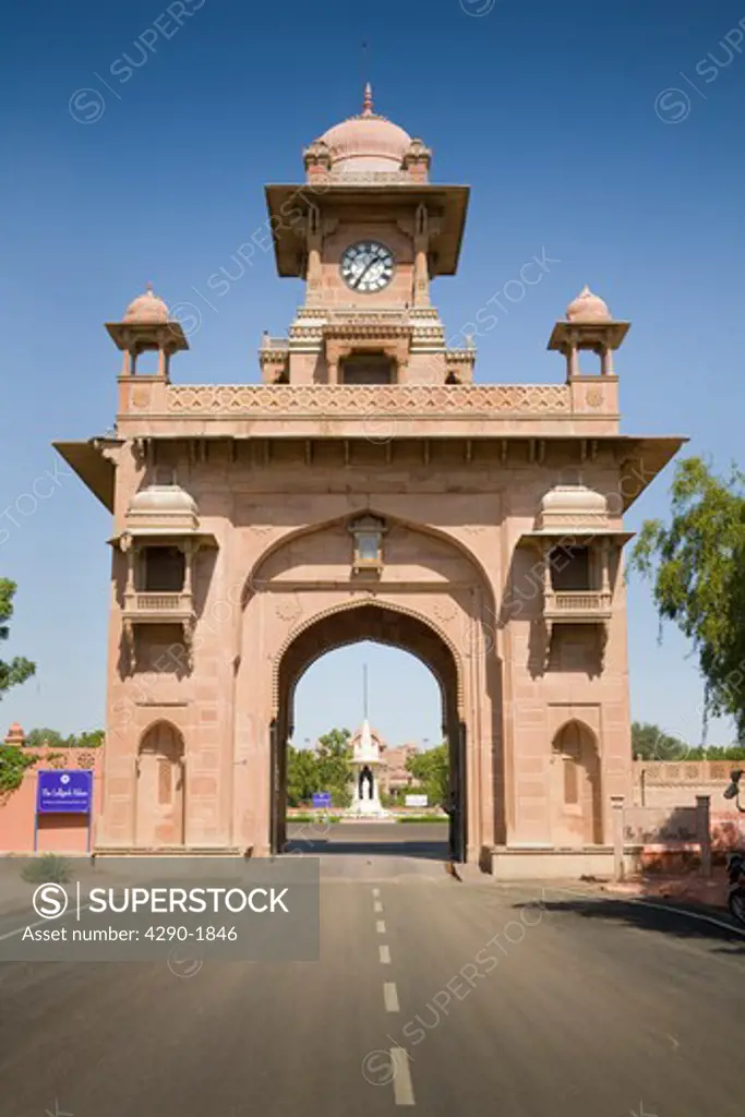 Entrance to Lallgarh Palace Hotel, Bikaner, Rajasthan, India