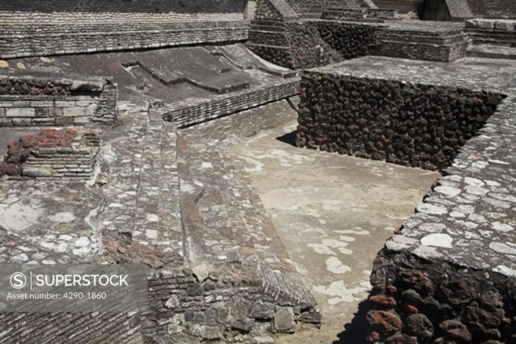 View of terraces, Cholula Archaeological Site, Cholula, near Puebla, Mexico