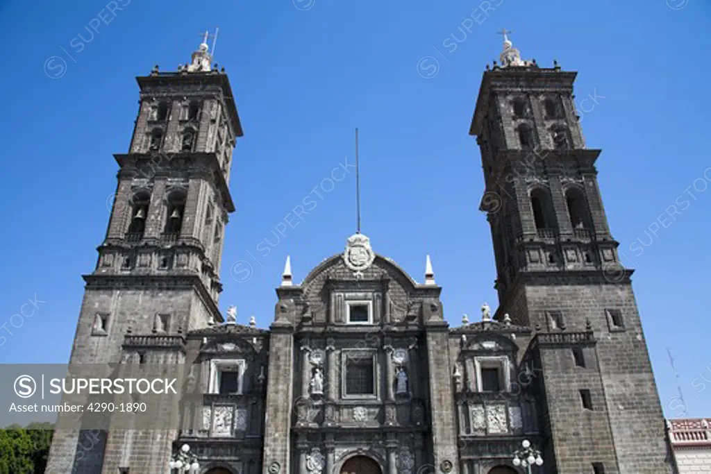 Catedral de Puebla, Puebla Cathedral, near the Zocalo, Puebla, Mexico