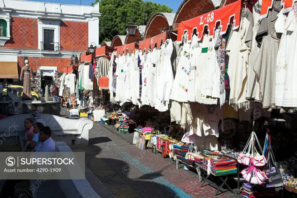 Clothes for sale, Mercado de Parian, El Parian Market, Avenida 2 Oriente and Calle 6 Norte, Puebla, Mexico