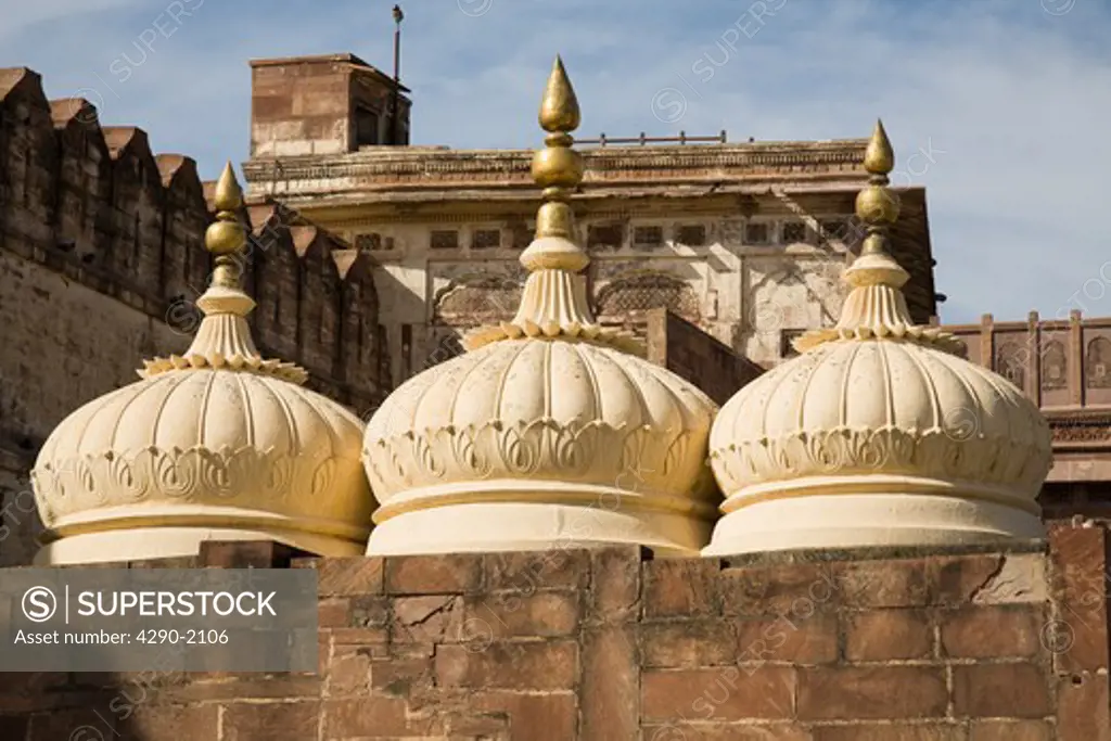 Three domed building, Mehrangarh Fort, Jodhpur, Rajasthan, India