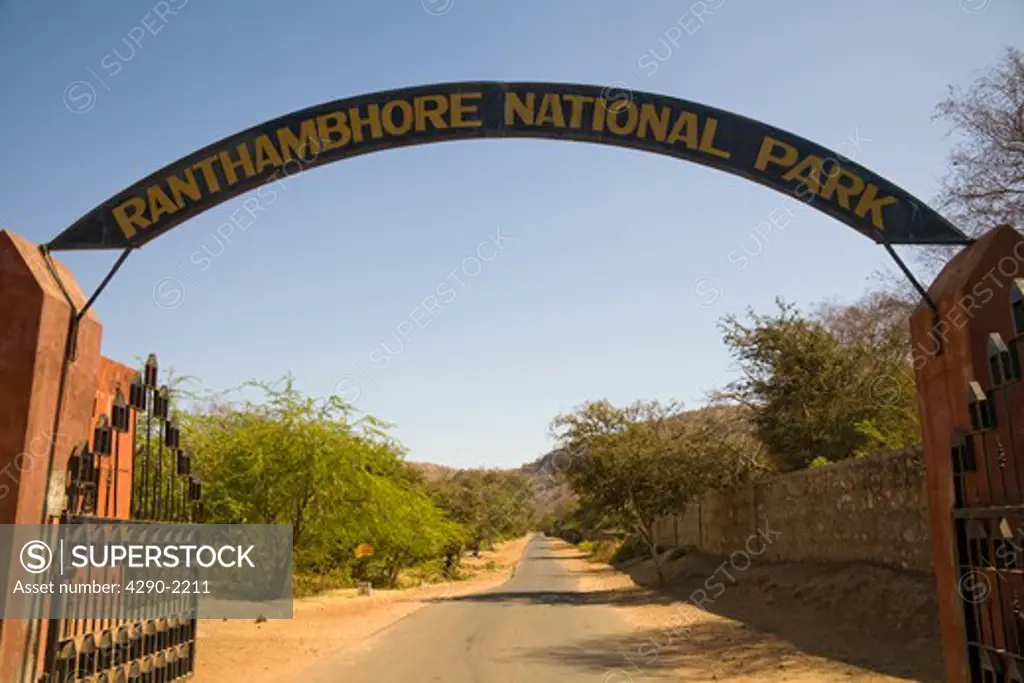 Entrance to Ranthambhore National Park, Ranthambhore, Rajasthan, India
