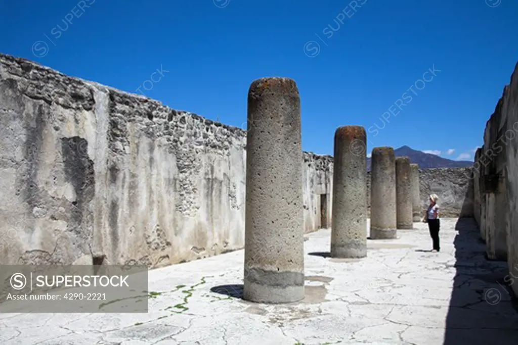 Salon de las Columnas, Mitla Archaeological Site, San Pablo Villa de Mitla, Mitla, near Oaxaca, Oaxaca State, Mexico