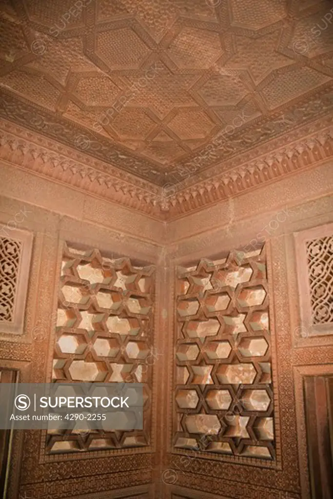 Internal view of Turkish Sultanas House, Fatehpur Sikri, near Agra, Uttar Pradesh, India