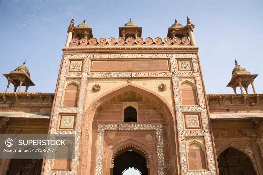 Shahi Darwaza Gate, Jama Masjid Mosque complex, Fatehpur Sikri, near Agra, Uttar Pradesh, India