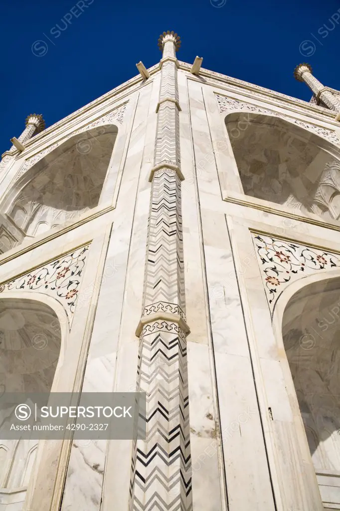 Exterior wall of the Taj Mahal, Agra, Uttar Pradesh, India
