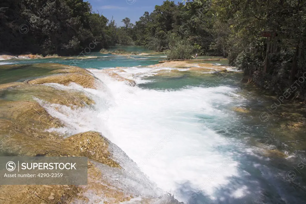 Cascada Agua Azul, Agua Azul Waterfall, Parque Nacional Agua Azul, near Palenque, Chiapas, Mexico