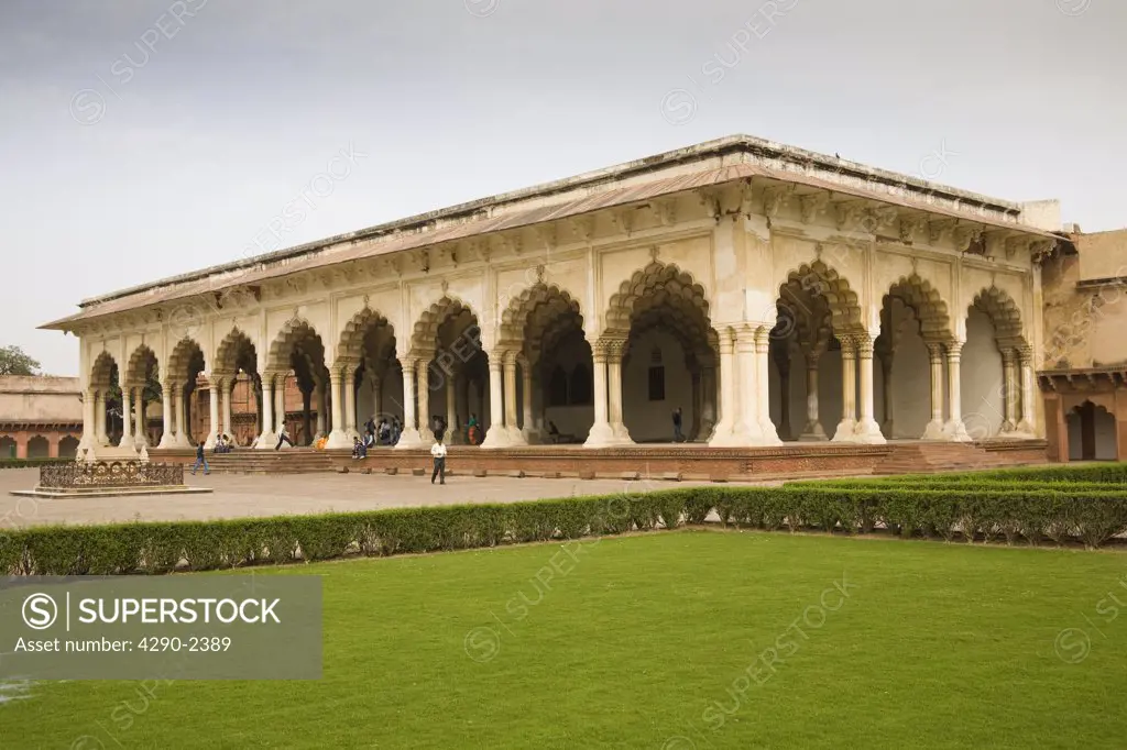 Diwan-i-Am, Hall of Public Audience and garden, Agra Fort, also known as Red Fort, Agra, Uttar Pradesh, India