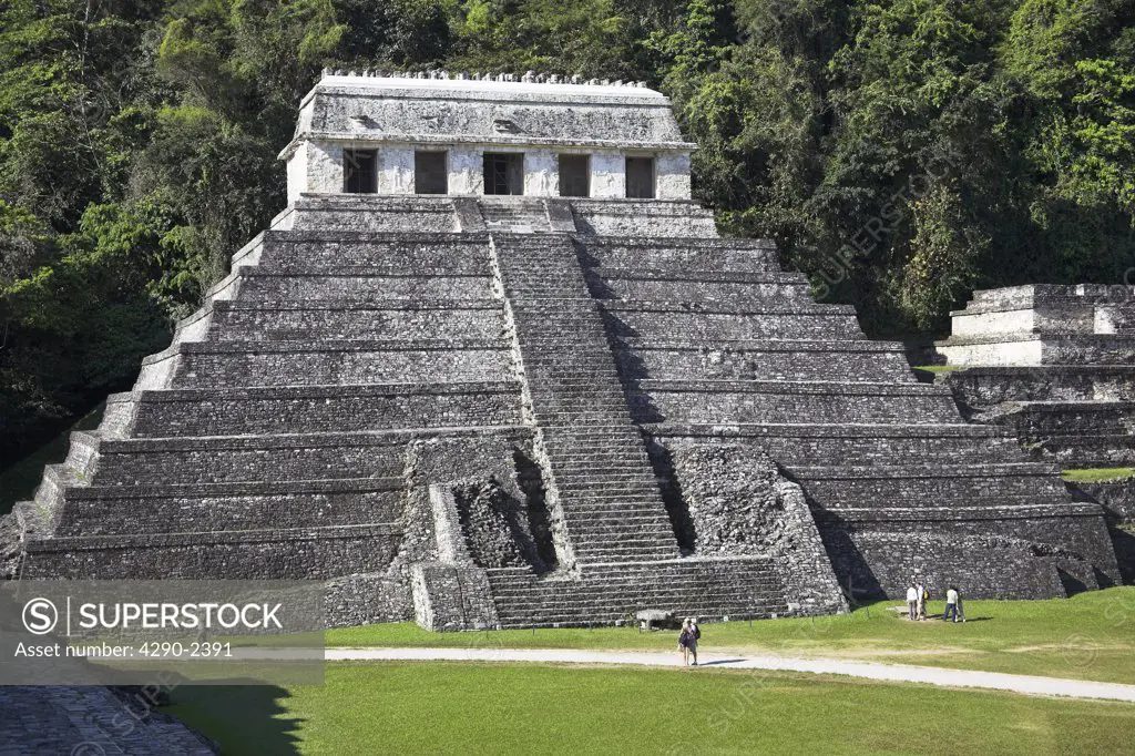 Templo de las Inscripciones, Temple of the Inscriptions, Palenque Archaeological Site, Palenque, Chiapas, Mexico