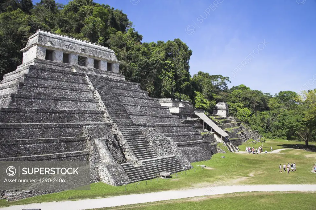 Temple of the Inscriptions, Temple XIII, Calavera Temple, Palenque Archaeological Site, Palenque, Chiapas, Mexico