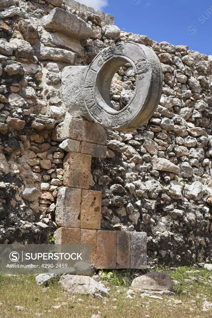 Juego de Pelota, Game or ball court, Uxmal Archaeological Site, Uxmal, Yucatan State, Mexico
