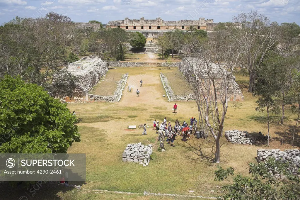 Juego de Pelota, Game or ball court, Uxmal Archaeological Site, Uxmal, Yucatan State, Mexico