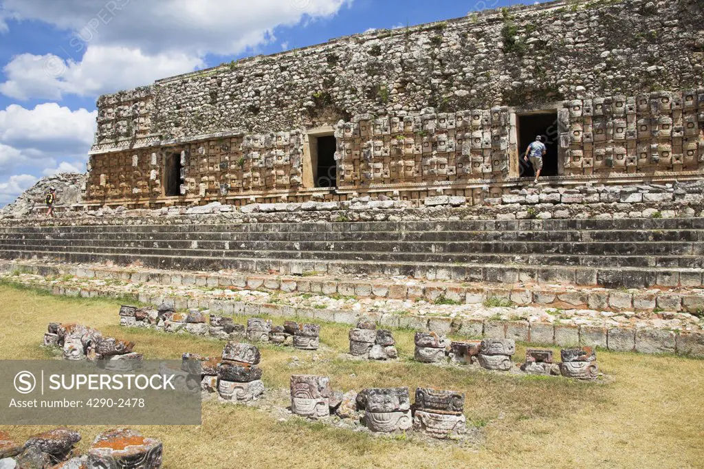 Palace of the Masks, Codz Poop, Kabah Archaeological Site, Kabah, near Uxmal, Yucatan State, Mexico