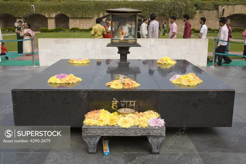 Raj Ghat Memorial to Mahatma Gandhi, New Delhi, Delhi, India