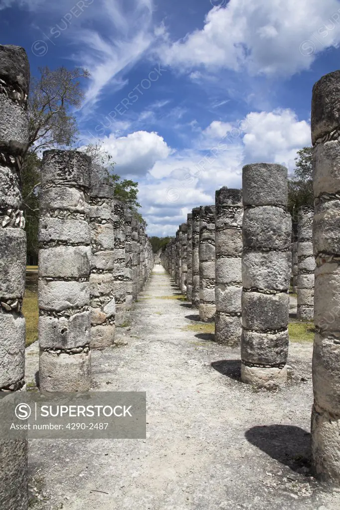 Group of the Thousand Columns, Chichen Itza Archaeological Site, Chichen Itza, Yucatan State, Mexico