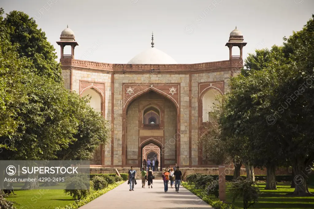 Entrance to Humayuns Tomb, New Delhi, Delhi, India