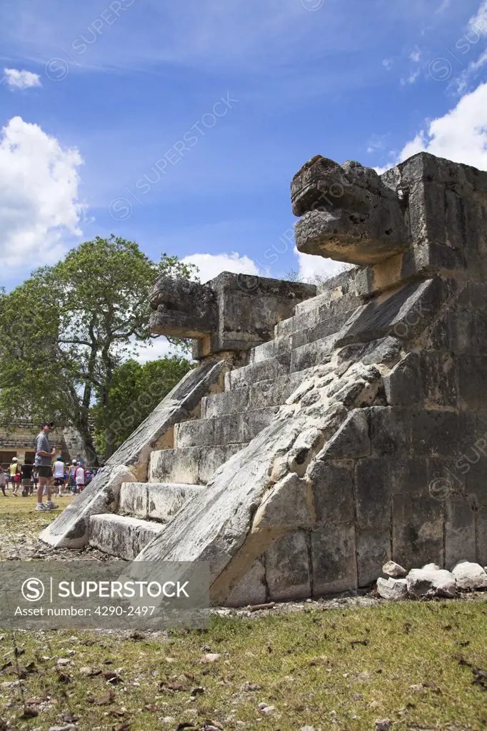 Platform of Eagles and Jaguars, Chichen Itza Archaeological Site, Chichen Itza, Yucatan State, Mexico