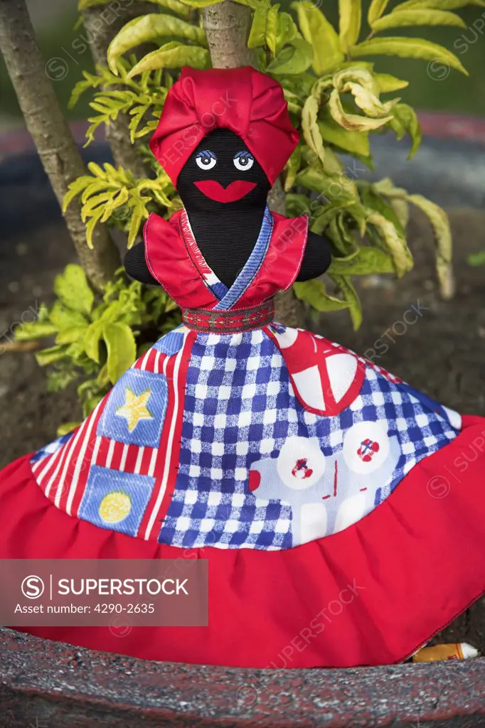 Colourful Black Doll for sale in the Craft Market, Guardalavaca, Holguin Province, Cuba
