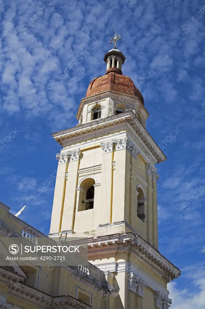 Bell tower, the Cathedral, Parque Cespedes, Santiago de Cuba, Cuba