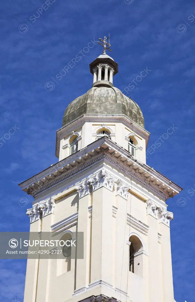 Bell tower, the Cathedral, Parque Cespedes, Santiago de Cuba, Cuba