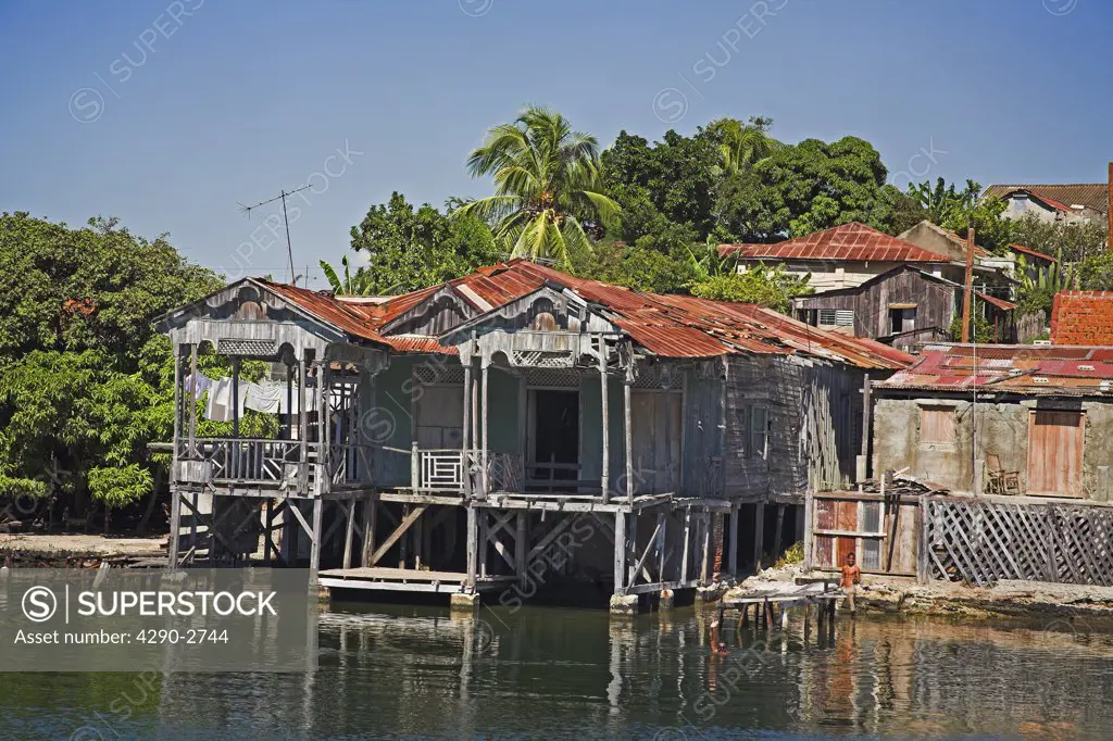 House on the shore of Cayo Granma, Santiago Bay, Santiago de Cuba, Cuba